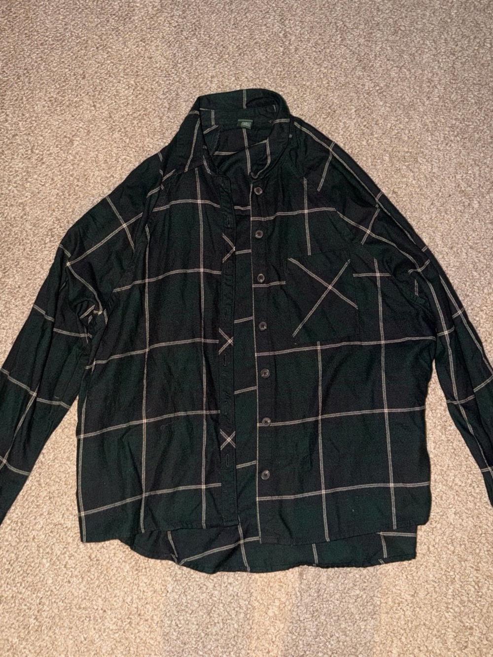 Womens Black Windowpane Button-Front Cardigan Sweater